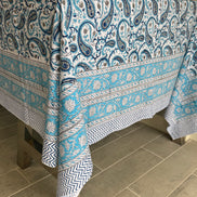 Blue Paisley Tablecloth