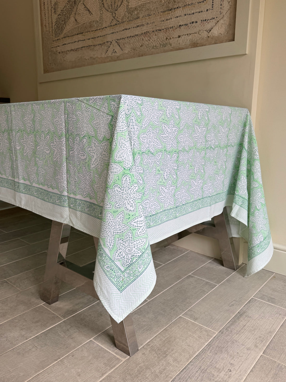 Pale Green Starfish Tablecloth