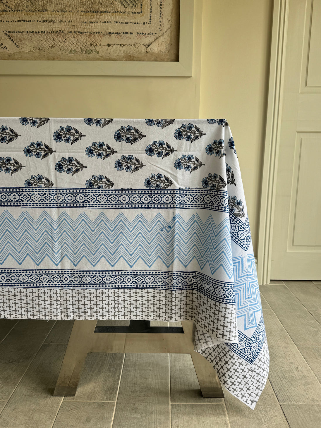 Blue Shrub Tablecloth