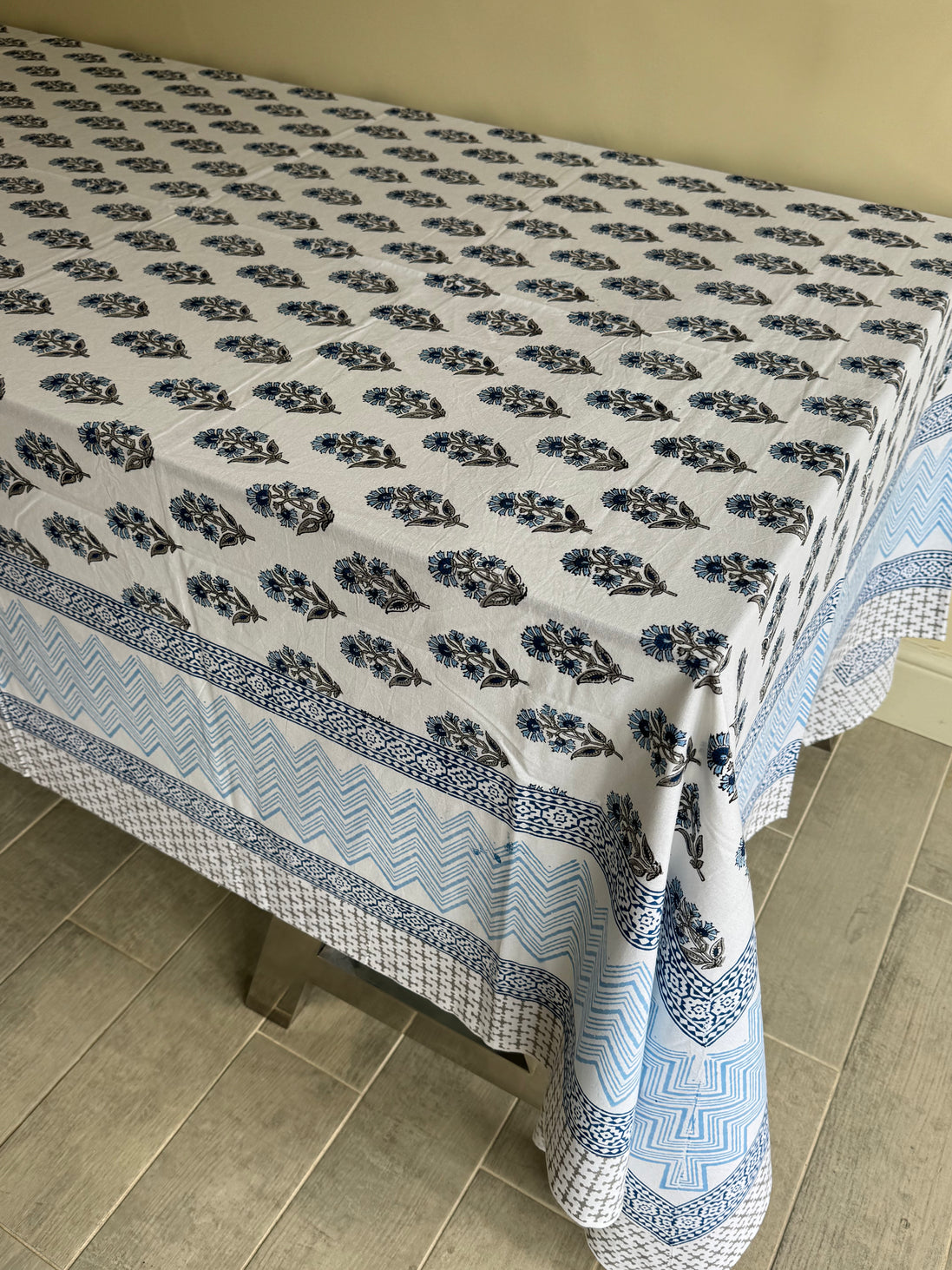 Blue Shrub Tablecloth