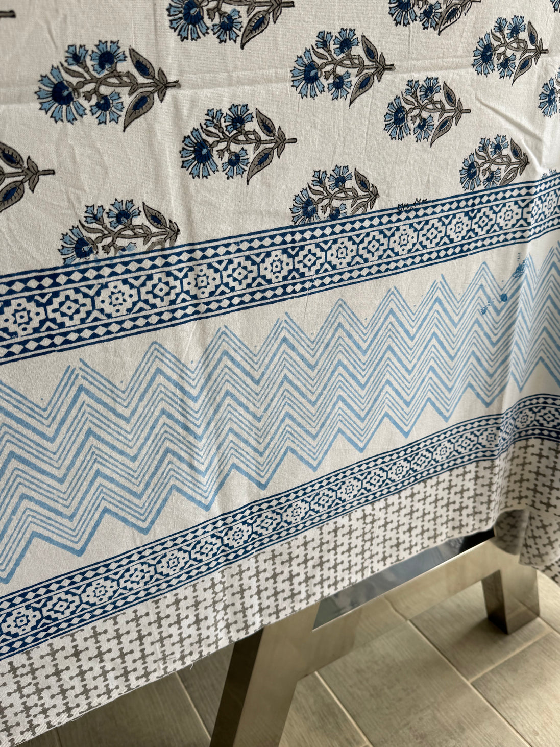 Blue Shrub Tablecloth
