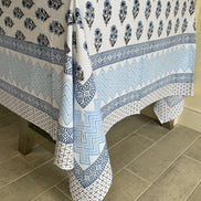 Blue Shrub Tablecloth