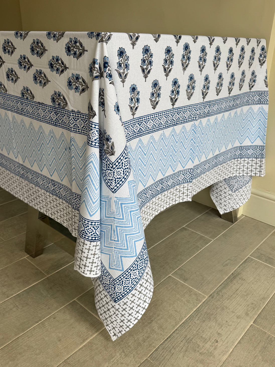 Blue Shrub Tablecloth