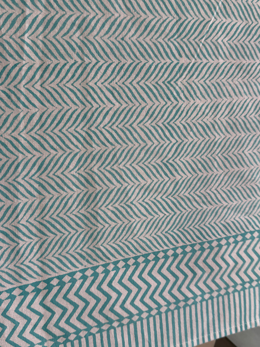 Blue Herringbone Tablecloth