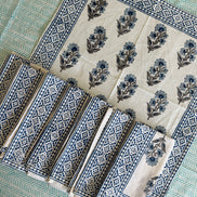 Blue Shrub Tablecloth