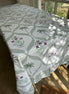 Green Palm Tree & Foliage Hand Block Printed Tablecloth