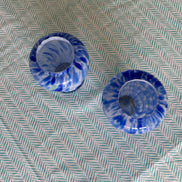 Blue Splatter Pair Vases
