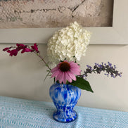 Blue Splatter Pair Vases
