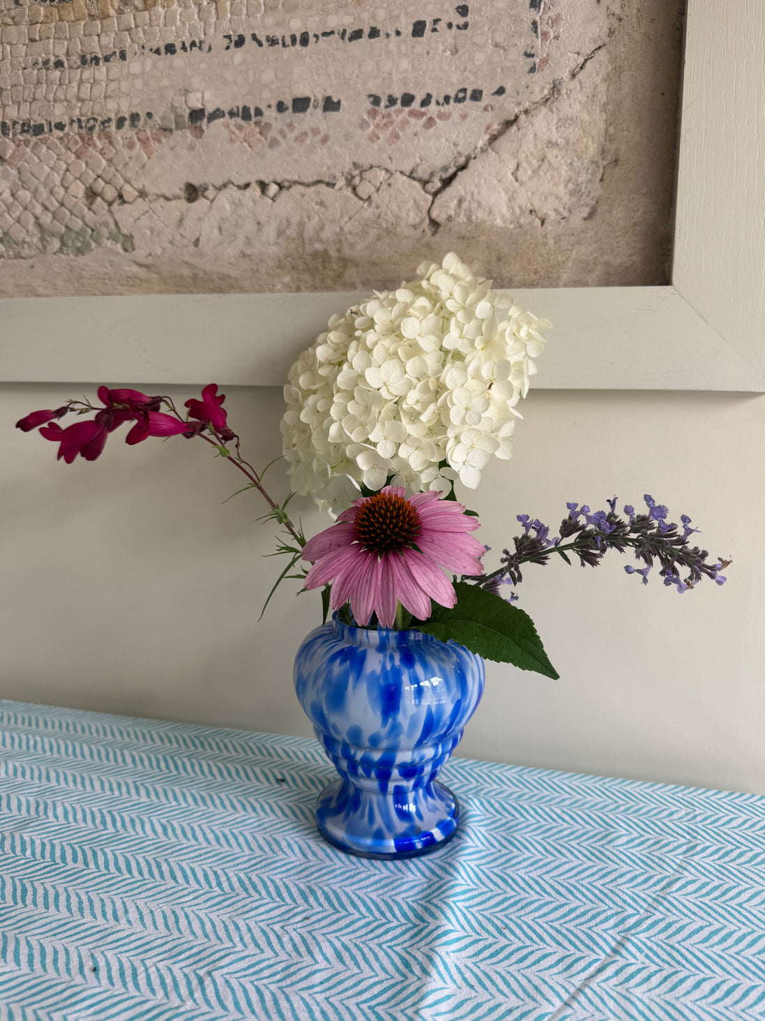 Blue Splatter Pair Vases