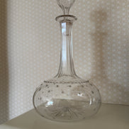 Victorian Globe Star Etched Decanter