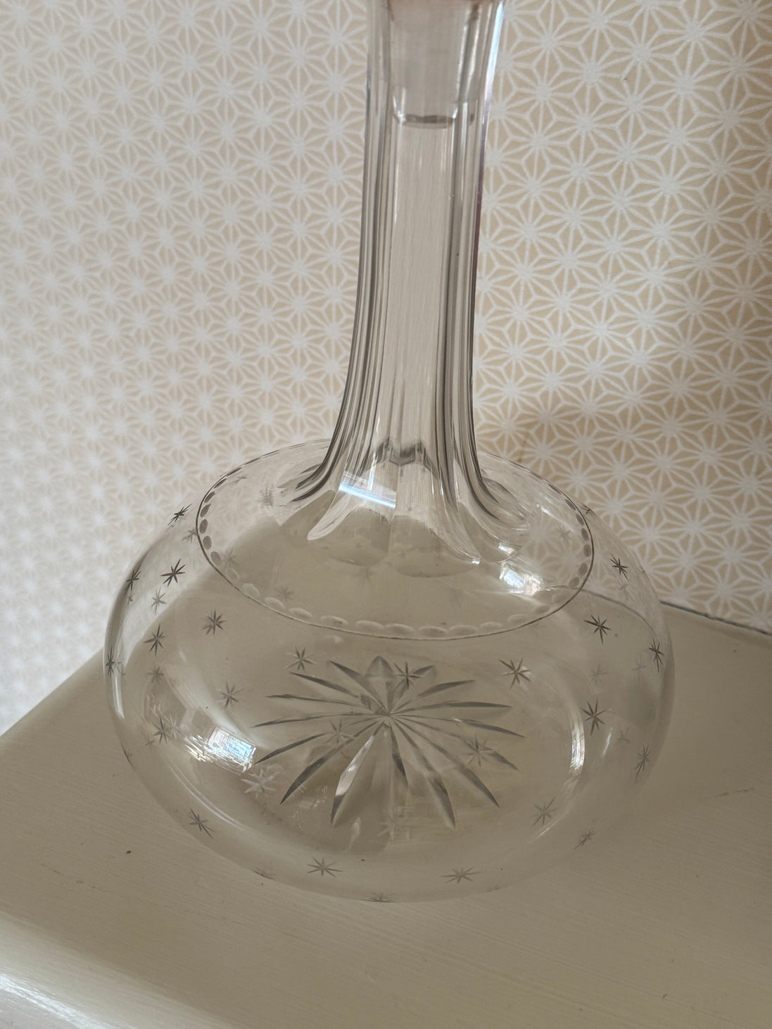 Victorian Globe Star Etched Decanter