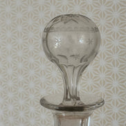 Victorian Globe Star Etched Decanter
