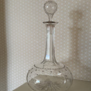 Victorian Globe Star Etched Decanter