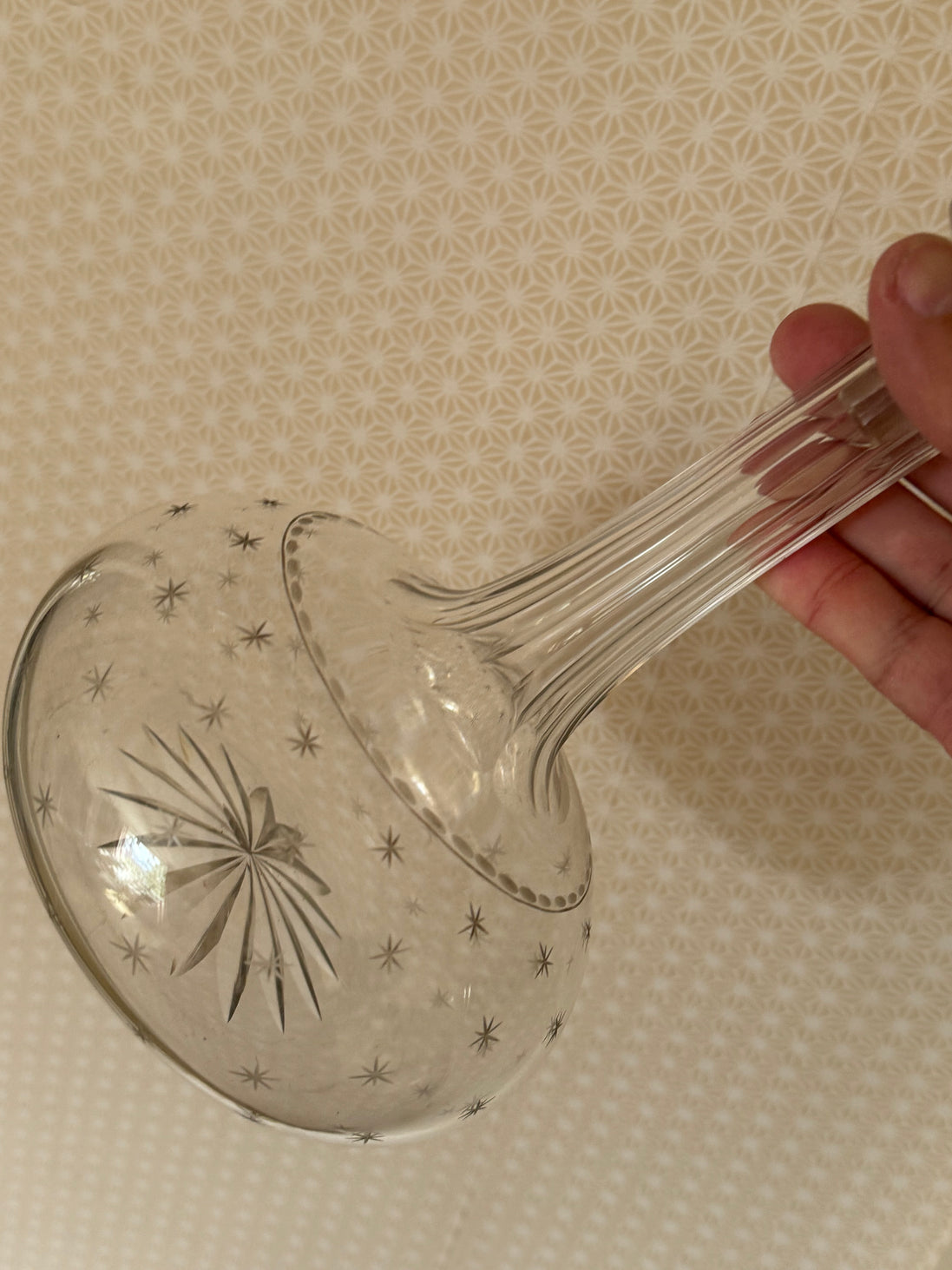 Victorian Globe Star Etched Decanter