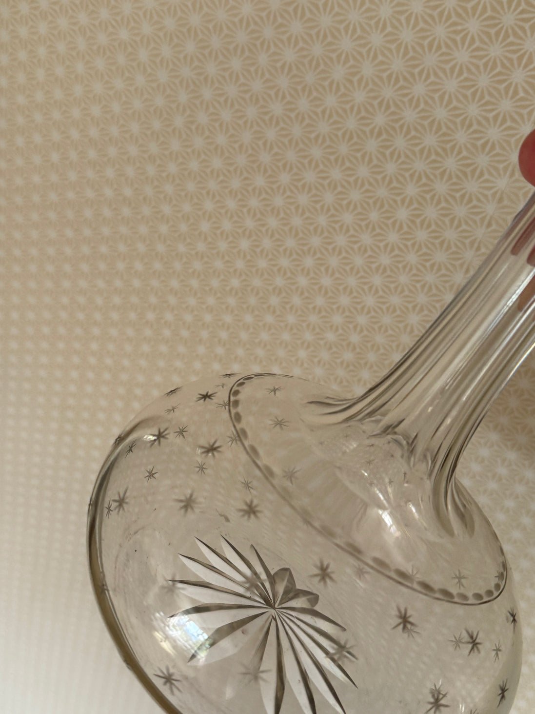 Victorian Globe Star Etched Decanter