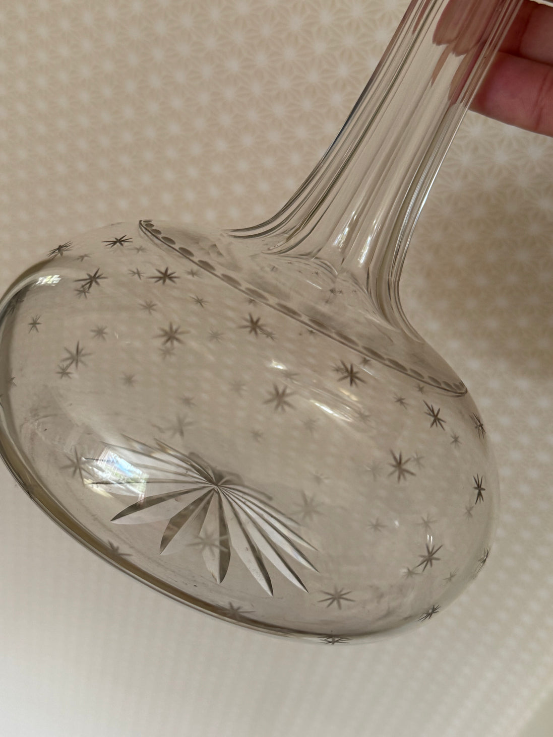 Victorian Globe Star Etched Decanter