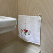 Spring Garden Embroidered Hand Towel