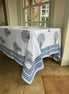 Blue Tree Hand Block Print Tablecloth