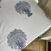 Blue Tree Hand Block Print Tablecloth
