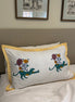 Floral Ochre Leopard Block Printed Pillowcase