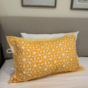 Floral Ochre Leopard Block Printed Pillowcase