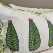 Pink Cypress Block Printed Pillowcase