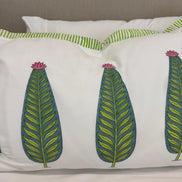 Pink Cypress Block Printed Pillowcase