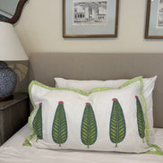 Pink Cypress Block Printed Pillowcase