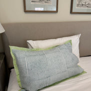 Pink Cypress Block Printed Pillowcase