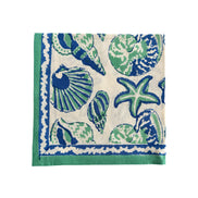 Green & Blue Shell/Starfish Napkins - Set of 4