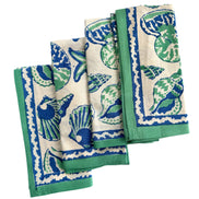 Green & Blue Shell/Starfish Napkins - Set of 4