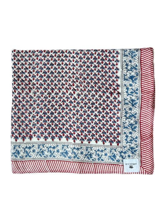 'Red and Blue Shrub' Towel