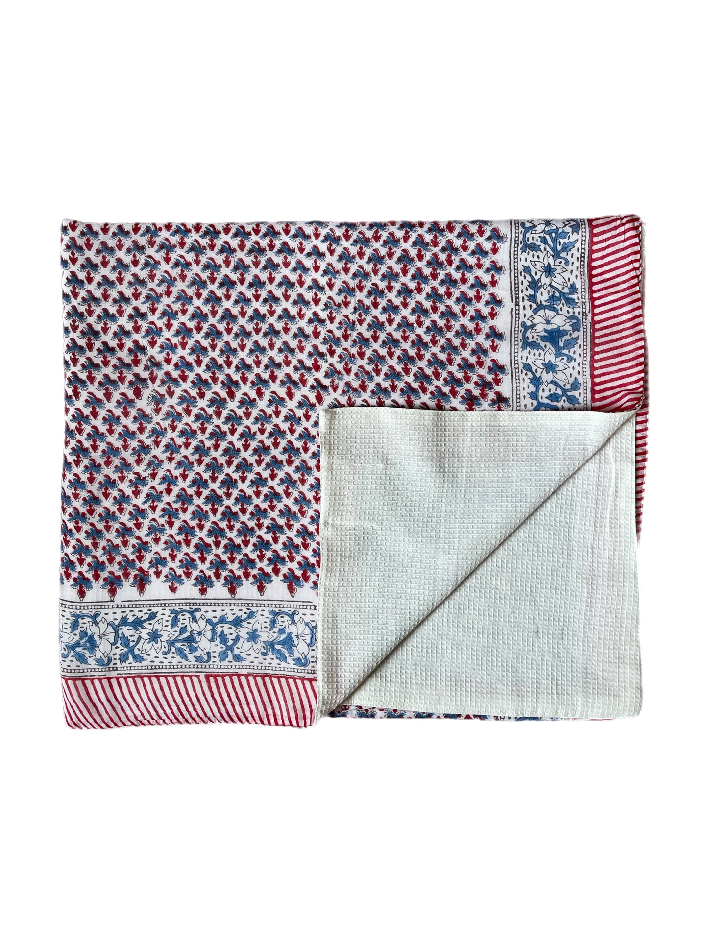 'Red and Blue Shrub' Towel