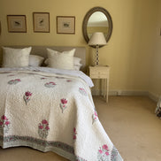 Pink Shrub Bedspread/Quilt