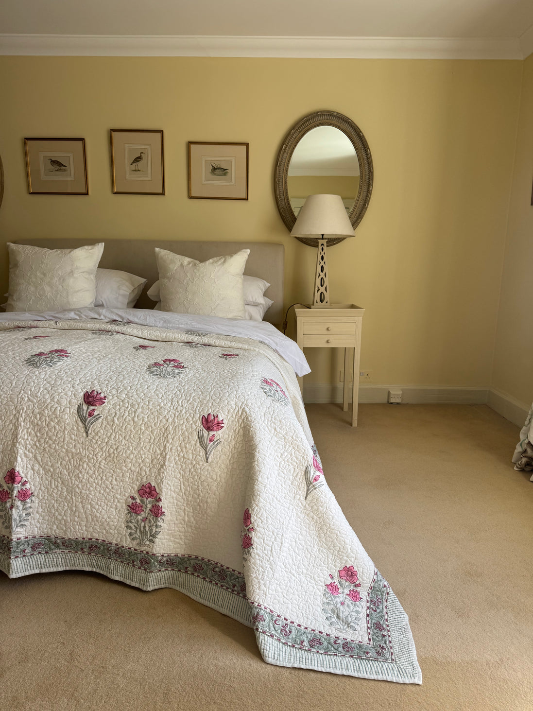 Pink Shrub Bedspread/Quilt