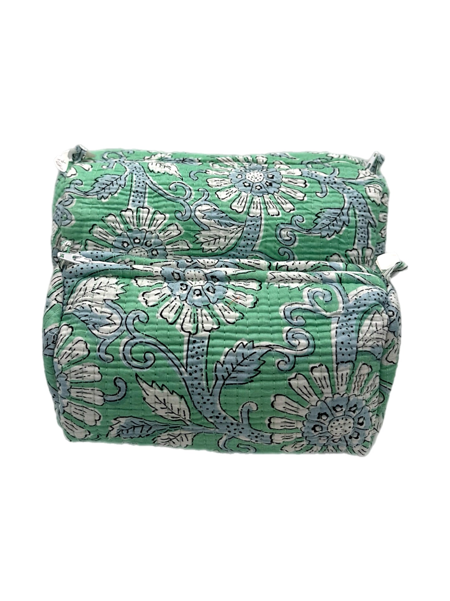 Green Floral Sponge Bag