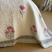 Pink Shrub Bedspread/Quilt