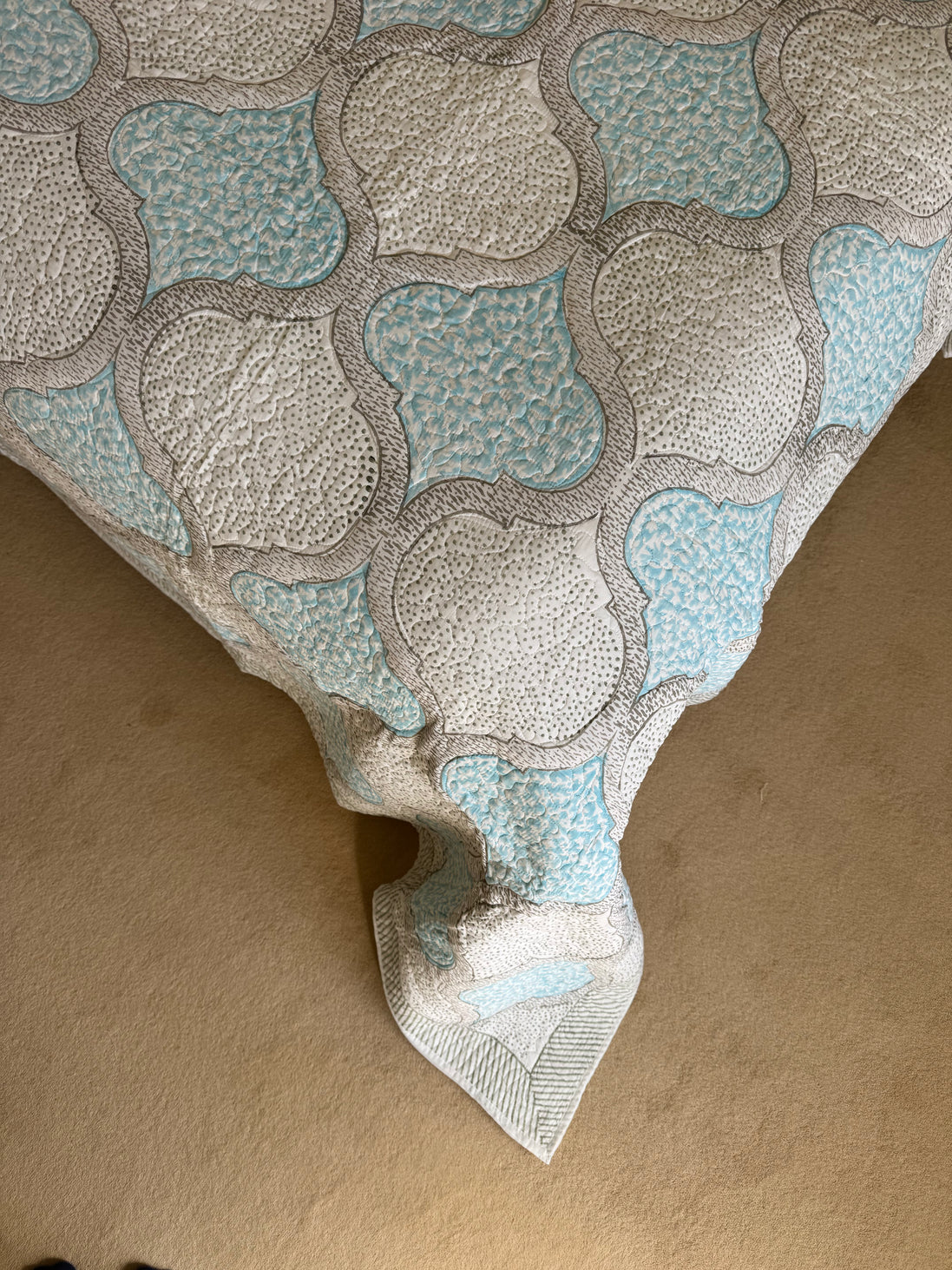 Blue Shield Bedspread/Quilt