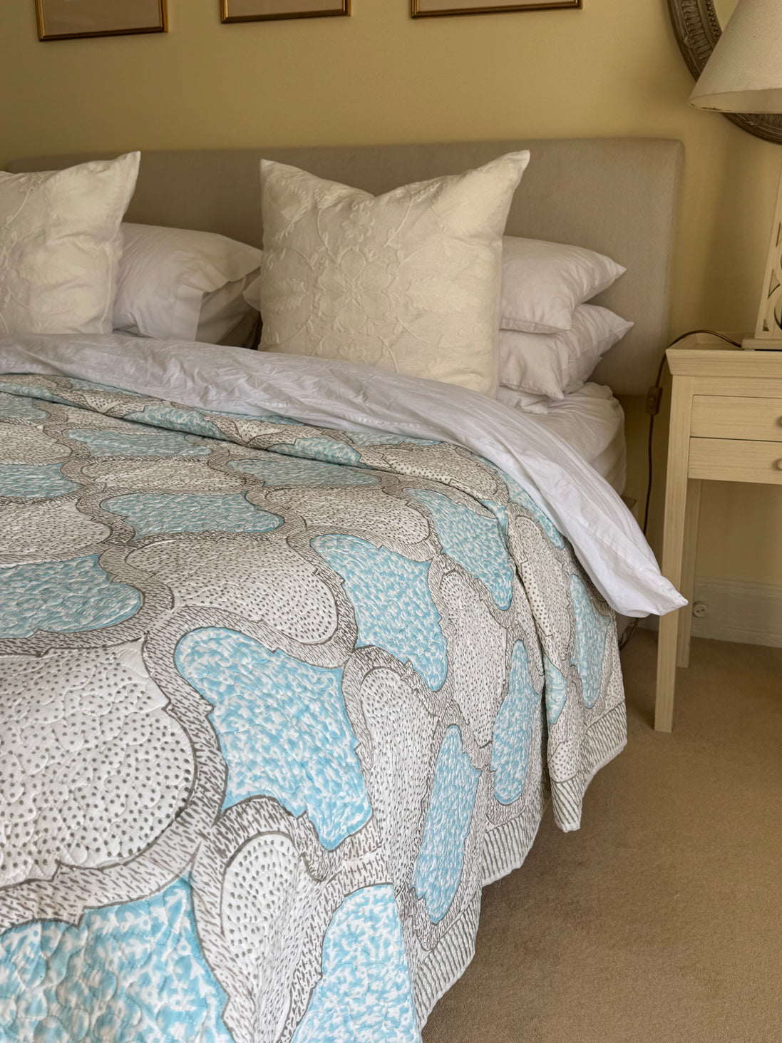 Blue Shield Bedspread/Quilt