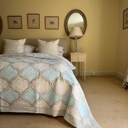 Blue Shield Bedspread/Quilt