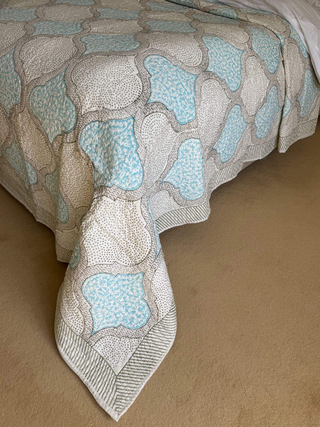 Blue Shield Bedspread/Quilt