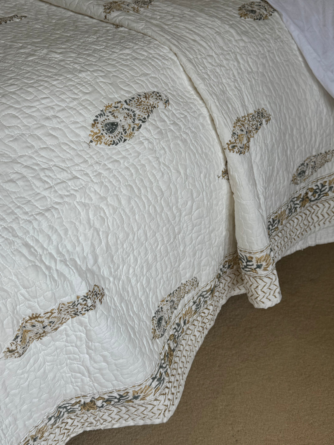 Yellow & Green Cypress Bedspread/Quilt