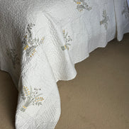 Yellow Posey Bedspread/Quilt