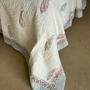 Pink & Green Cypress Bedspread/Quilt