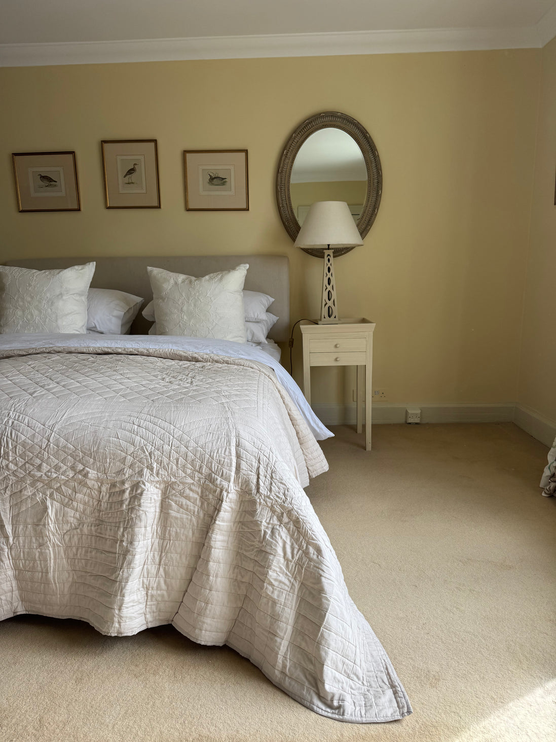 Taupe Cotton Bedspread/Quilt