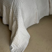 Taupe Cotton Bedspread/Quilt