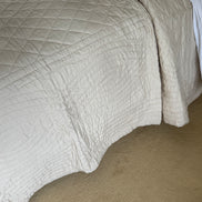 Taupe Cotton Bedspread/Quilt