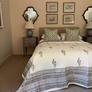 Pink Flower Bedspread/Quilt