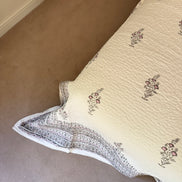 Pink Flower Bedspread/Quilt