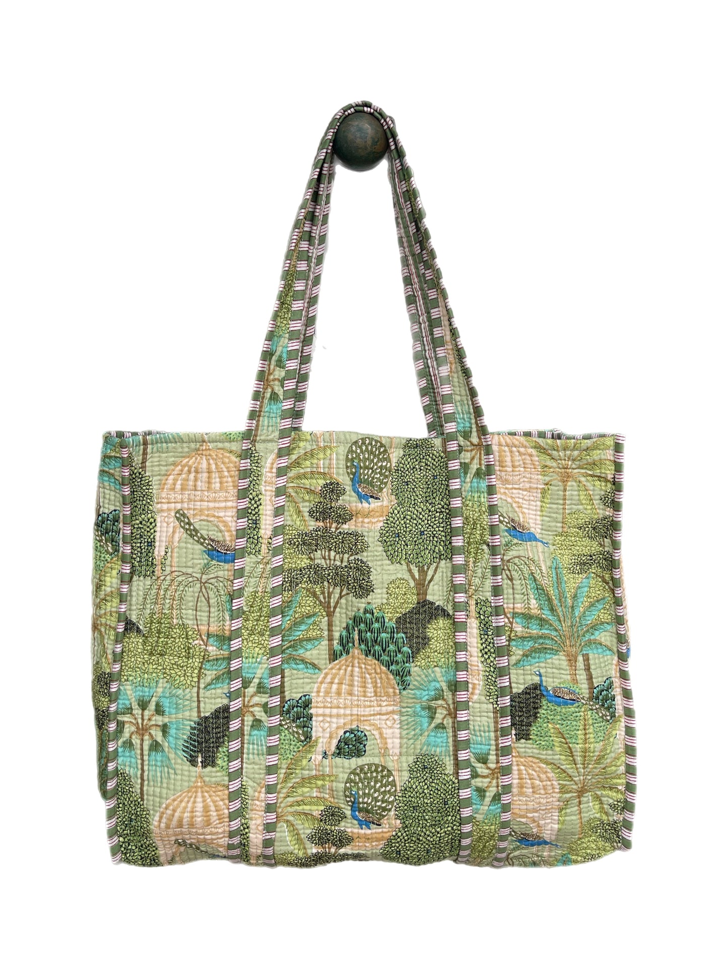 'Green Peacock' Tote Bag